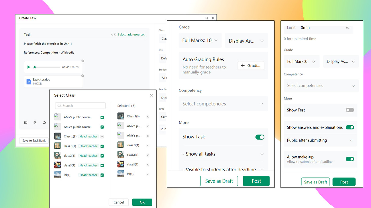 ClassIn 5.0 Task and Test